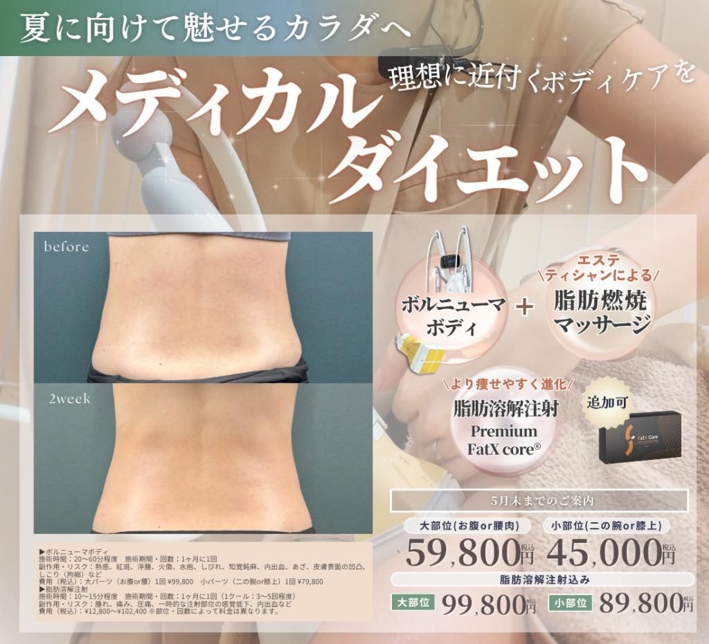 ５月末までのご案内🌸メディカルダイエット