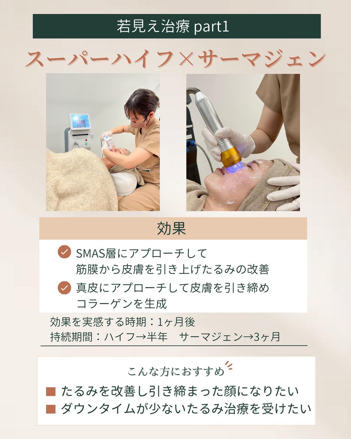 スーパーハイフとサーマジェンの効果