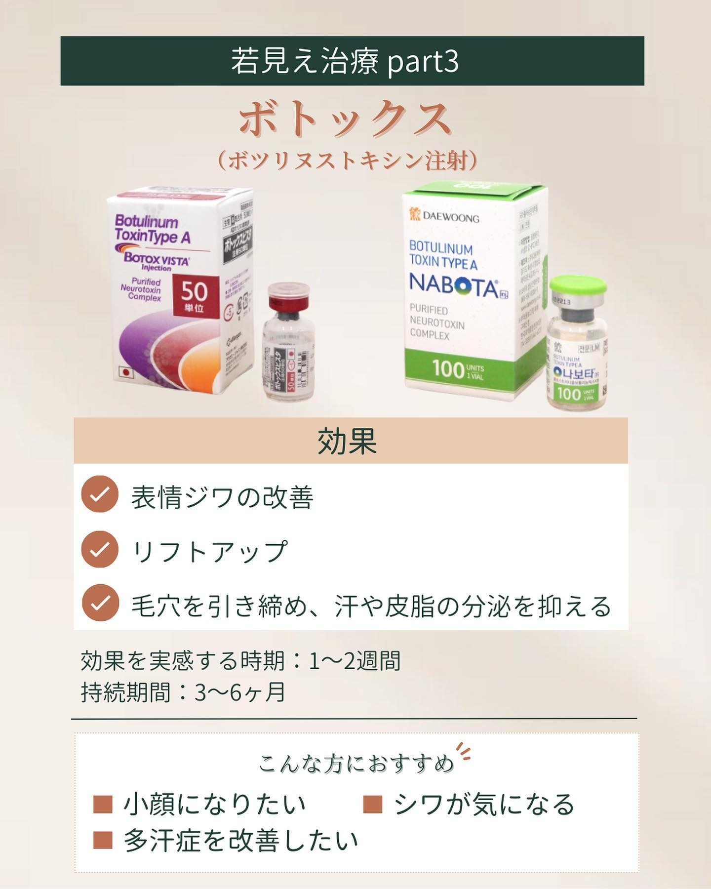 ボトックス注射の効果