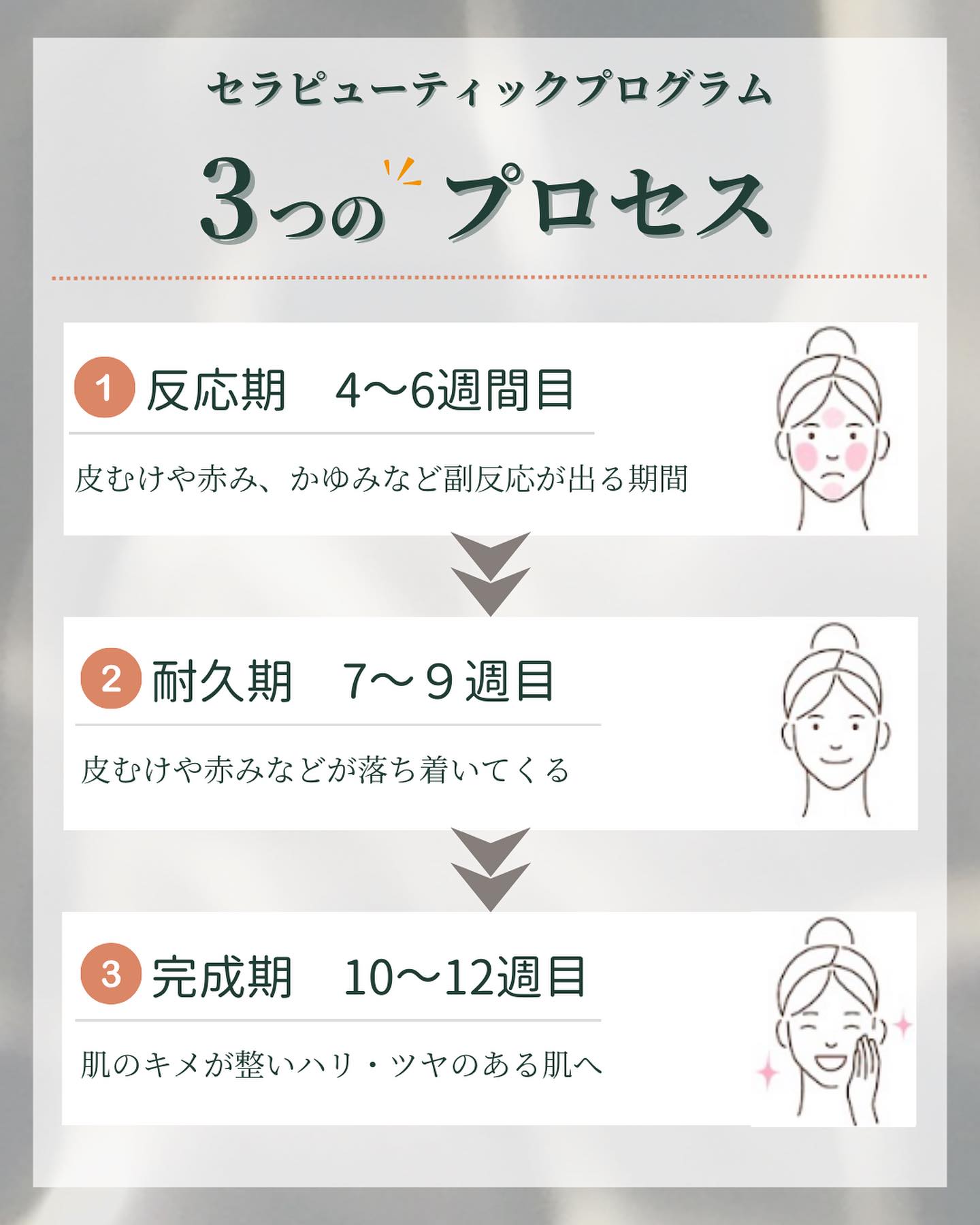 セラピューティックプログラムの3つのプロセス