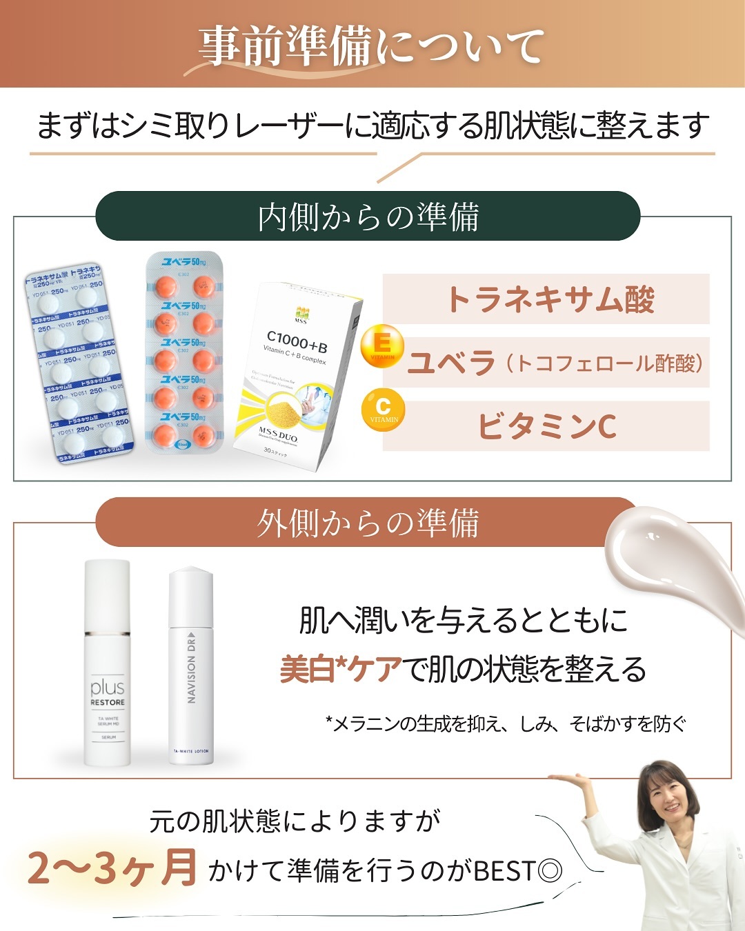 シミ取りレーザーの事前準備