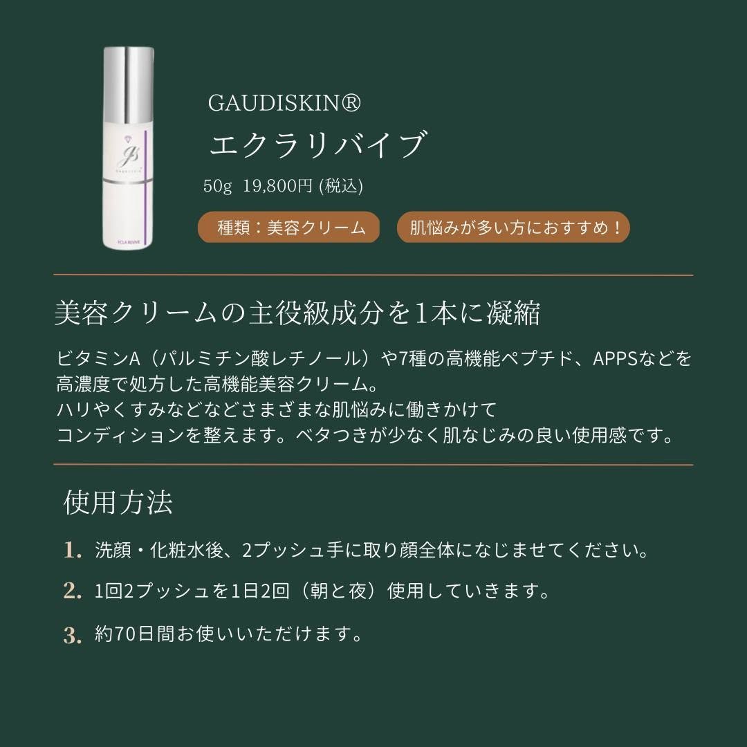GAUDISKIN® エクラリバイブの特徴と使用方法