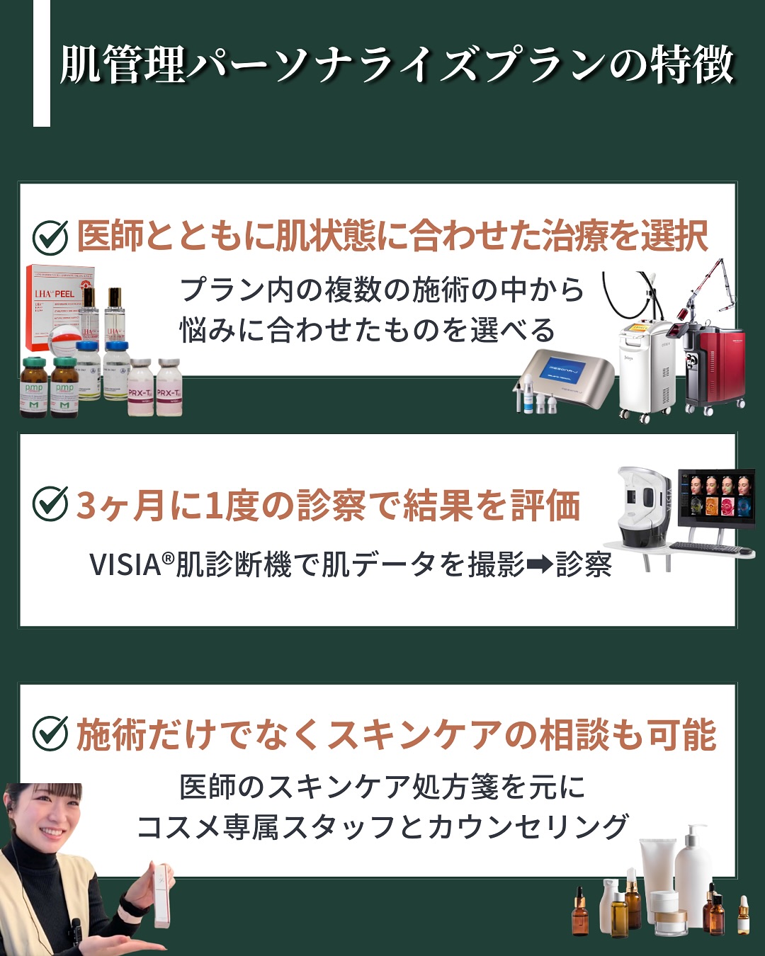 肌管理パーソナライズプランの特徴