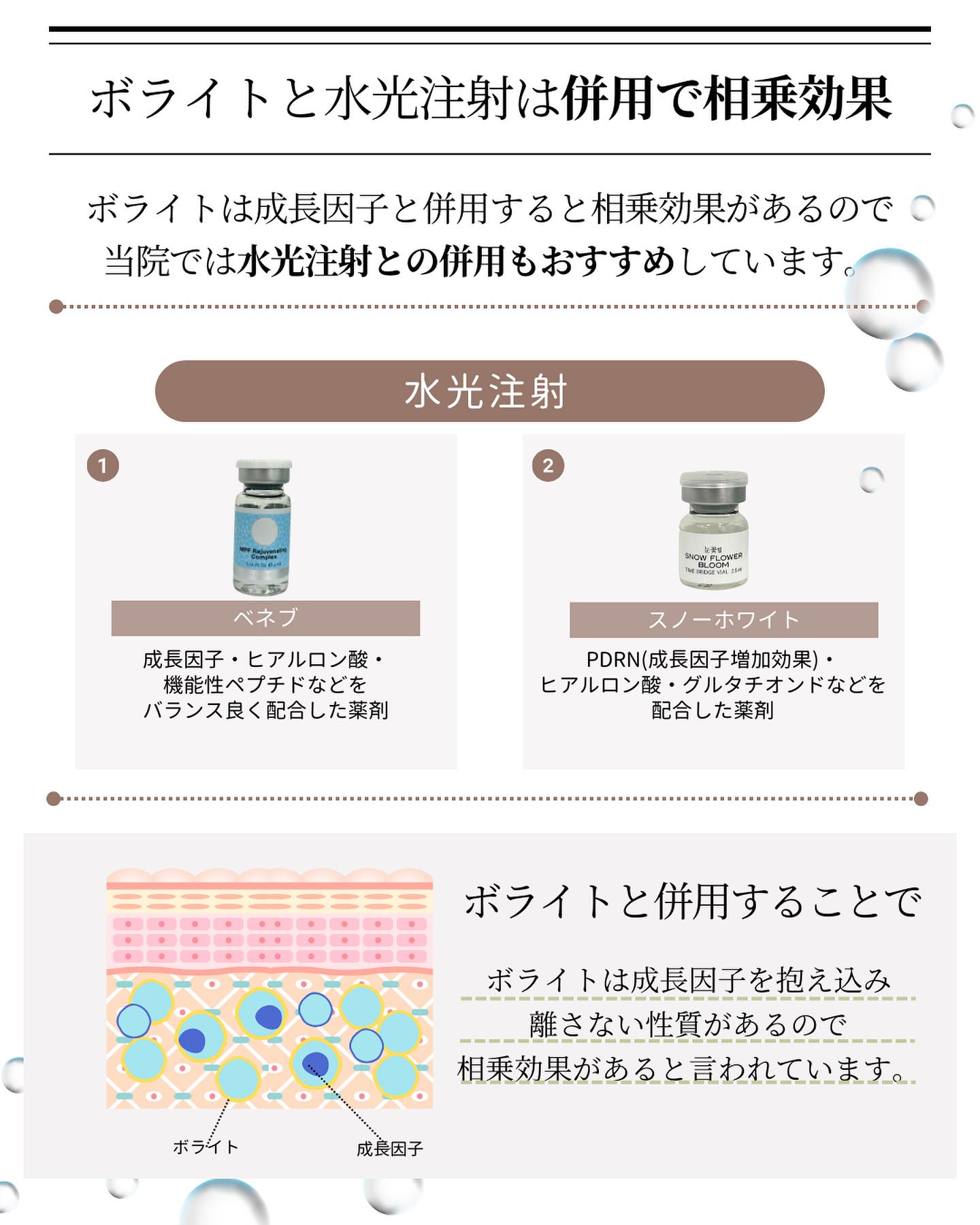 ボライトと水光注射は併用がおすすめ