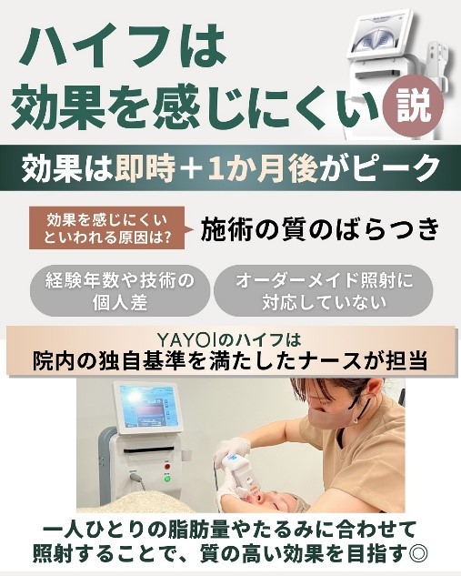 質の高いハイフ施術の提供