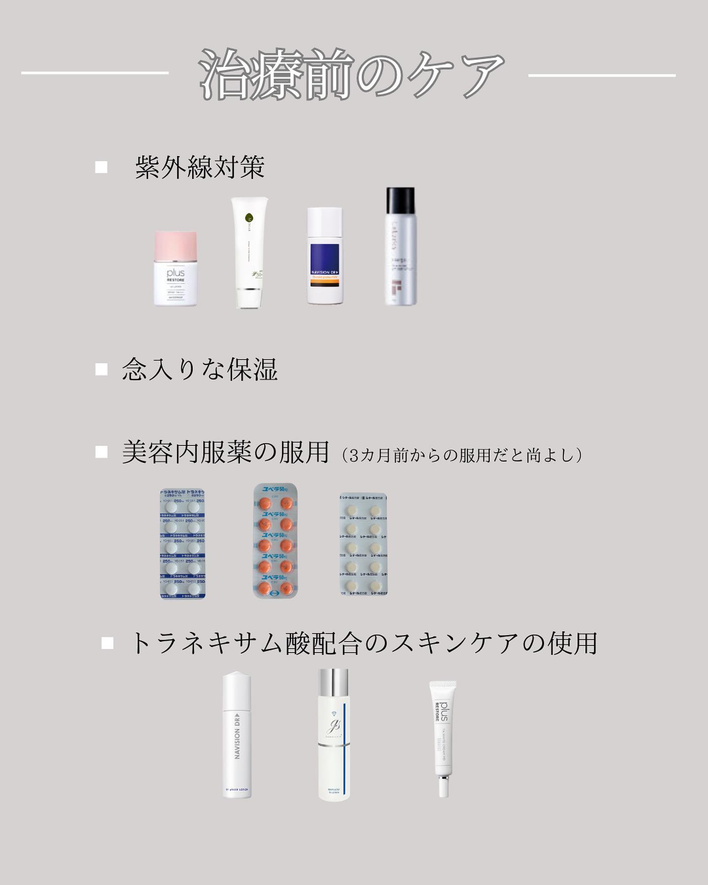 治療前のケア・トラネキサム酸