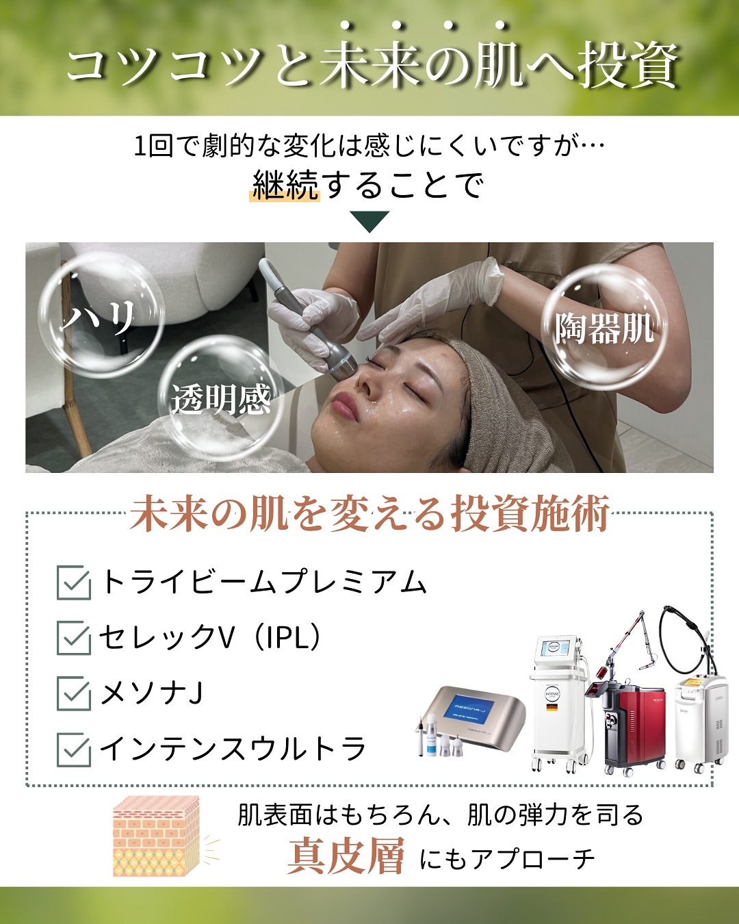 美容皮膚科で未来の肌をきれいにする