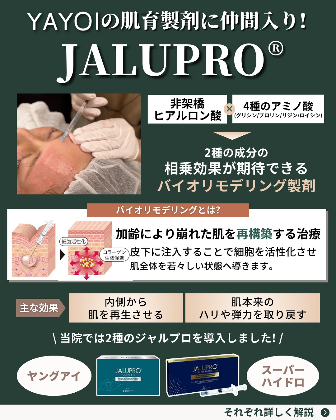 ヤヨイクリニックの肌育成剤に仲間入りしたジャルプロ