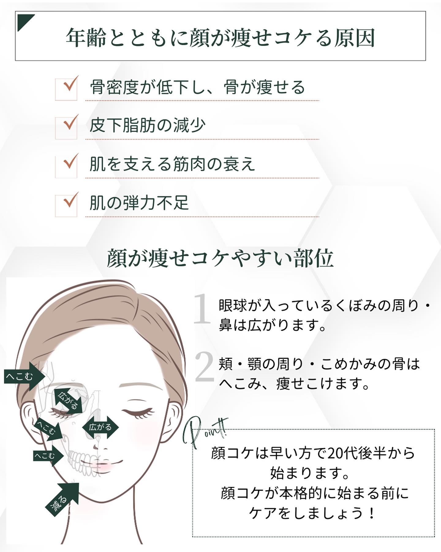 顔のコケ　原因