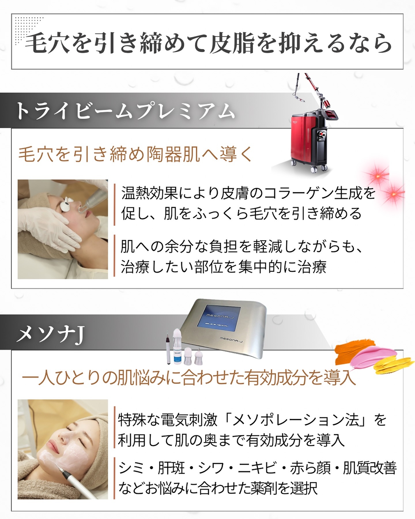 トライビームプレミアムとメソナJ