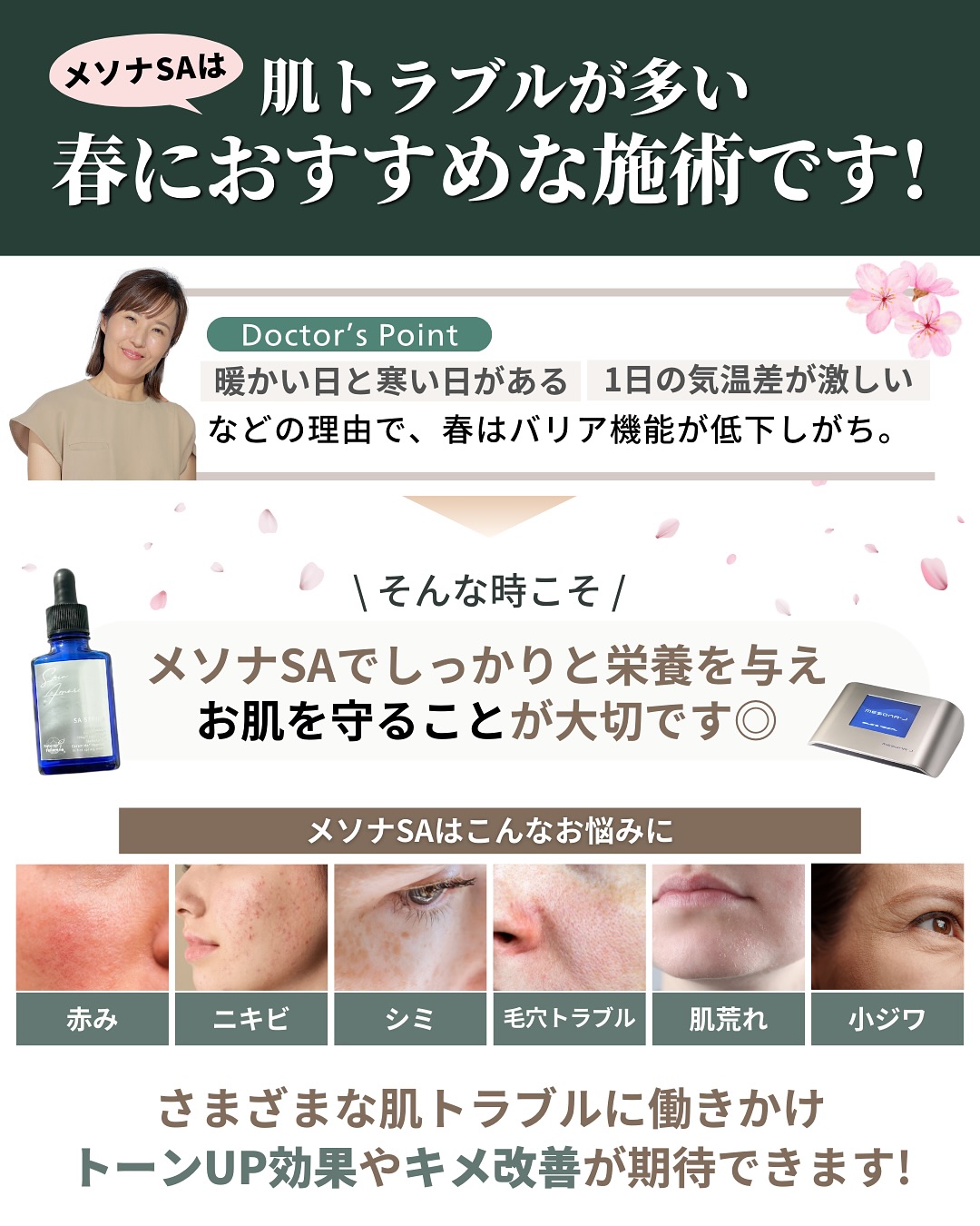 メソナSAで肌に栄養を与えてトーンUPやキメ改善