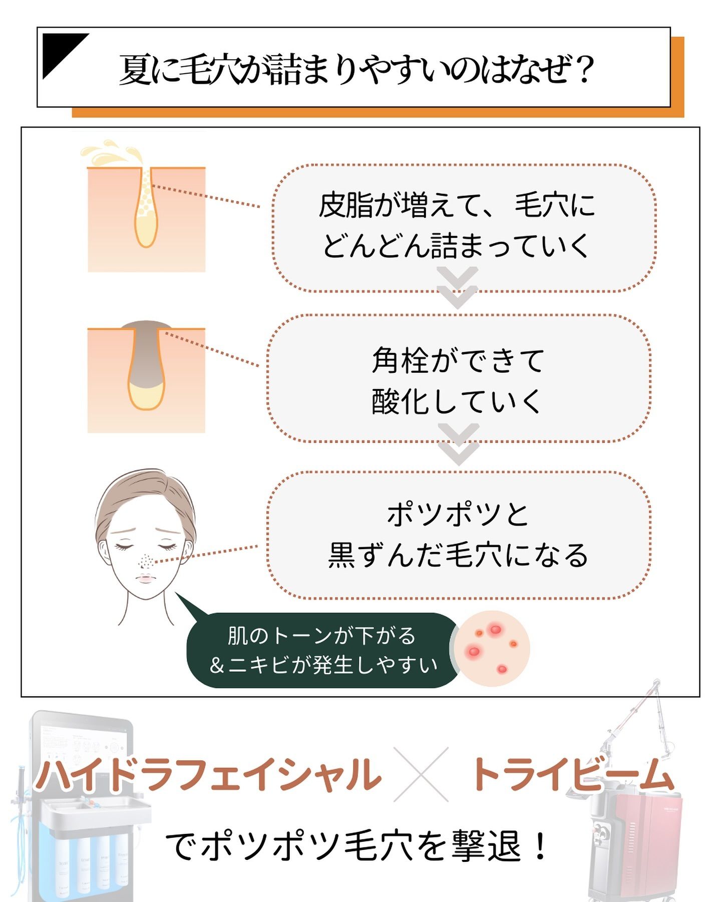 夏の毛穴