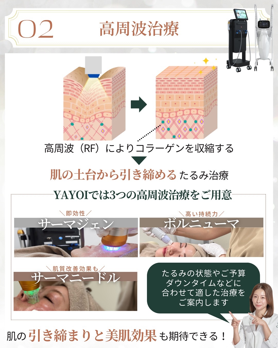 イベント前の美容医療 高周波治療