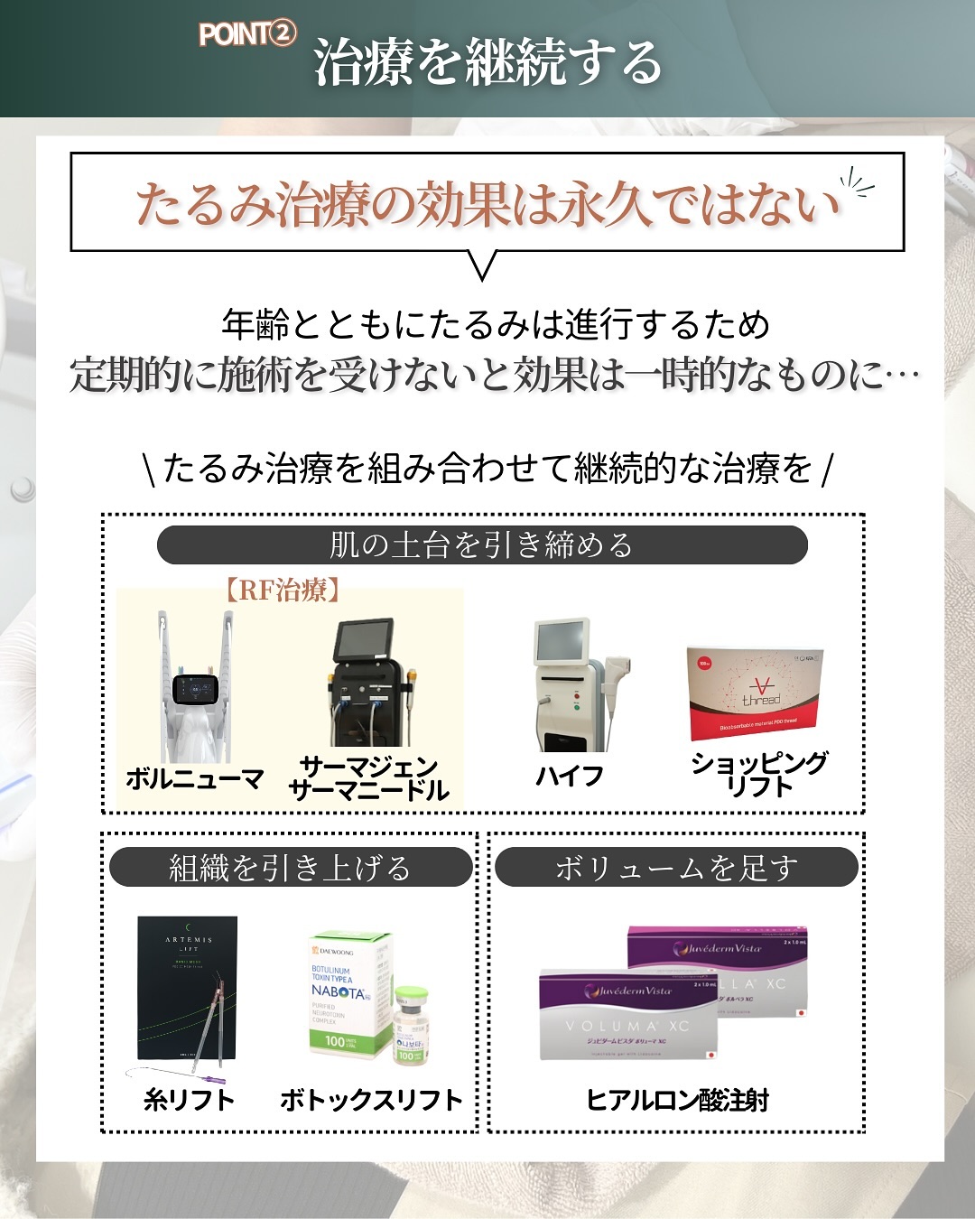 たるみ治療 継続